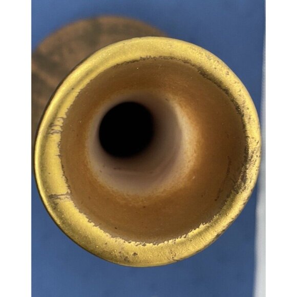 Vintage Stangl Pottery Vase 22k Gold Paint w/ Original Sticker 8" - Picture 6 of 7